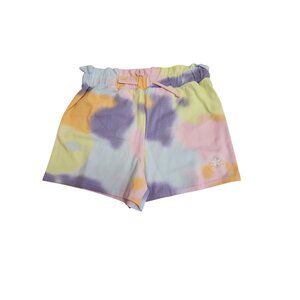 Converse Girls Pastel Blur Print Tie-Dye Shorts Size L Elastic Waistband 3506